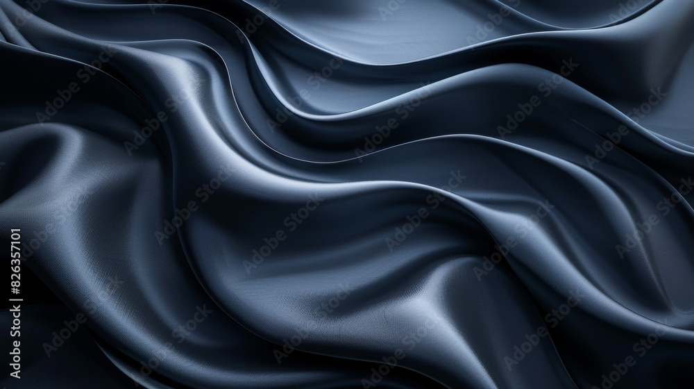 A blue fabric with a wavy pattern A blue fabric with a wavy pattern