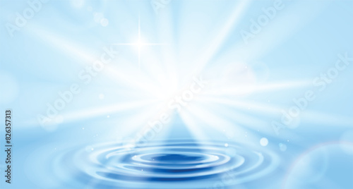 Blue water ripple vector background
