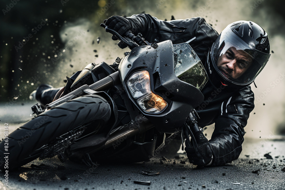 AI generated image of car accident crashes injuries and fatalities on the common road AI generated image of car accident crashes injuries and fatalities on the common road