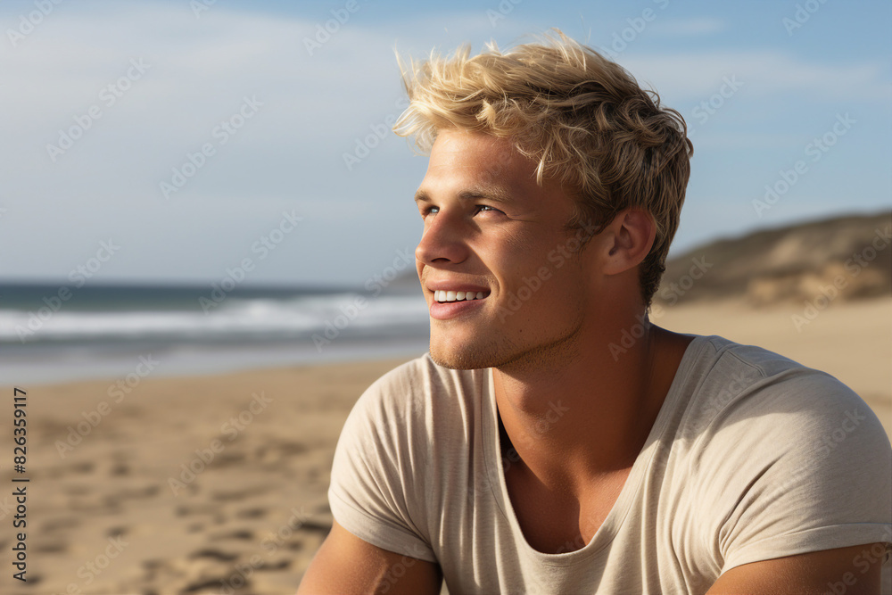 People having nice rest at the beach summer beautiful day weekend vacation time Generative AI picture People having nice rest at the beach summer beautiful day weekend vacation time Generative AI picture