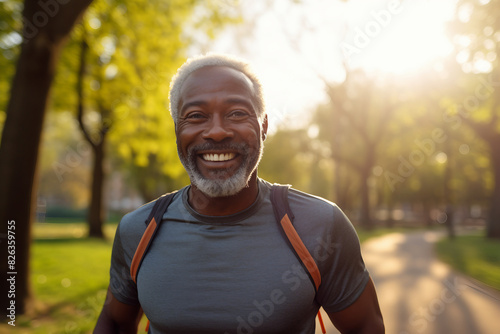 Generated by AI excited person jogging outdoors outside active way of life useful hobby