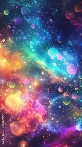Vibrant colorful bubbles