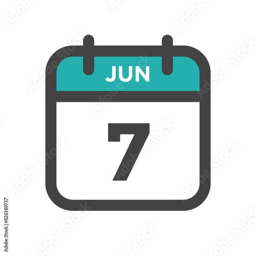 June 7 Calendar Day or Calender Date for Deadlines or Appointment