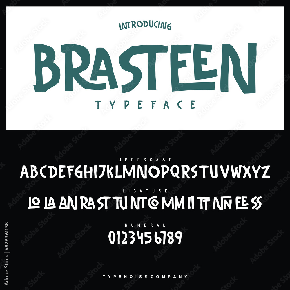Obraz premium Brasteen Typeface
