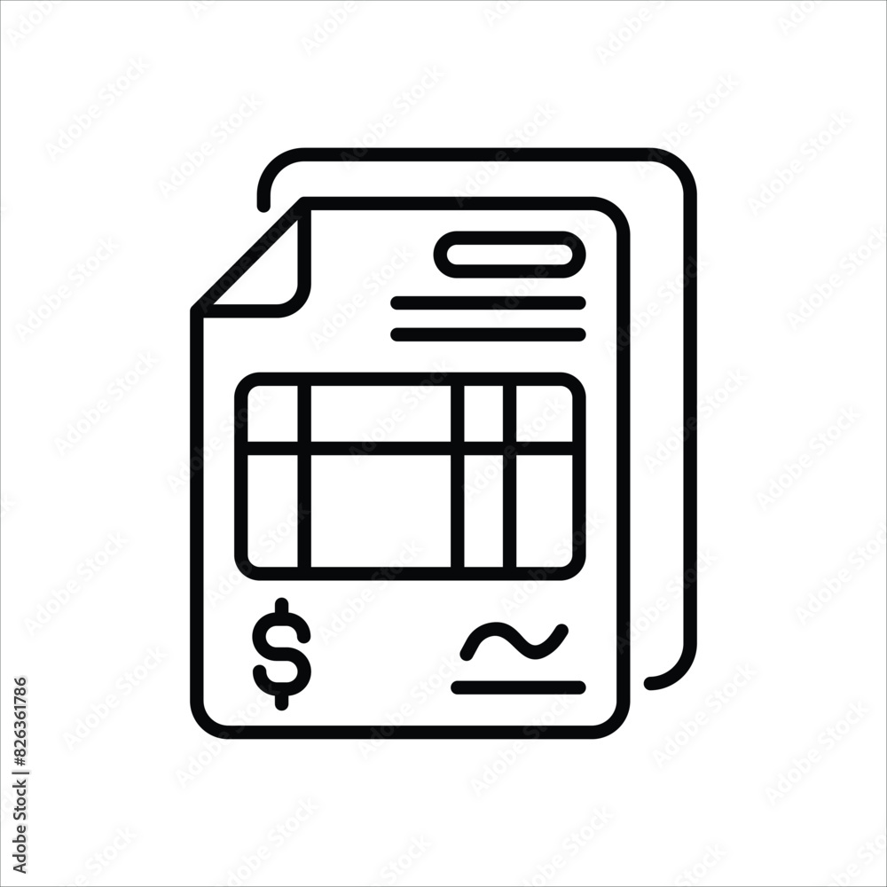 Invoice vector icon Invoice vector icon