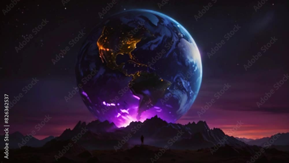 earth in space 4k looping video earth in space 4k looping video
