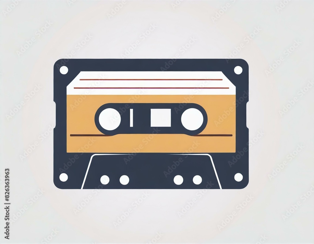 audio cassette music, vector picture on a white background, logo audio cassette music, vector picture on a white background, logo