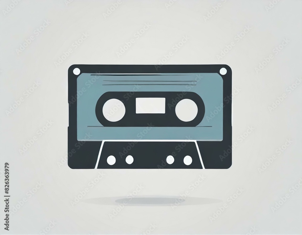 audio cassette music, vector picture on a white background, logo audio cassette music, vector picture on a white background, logo