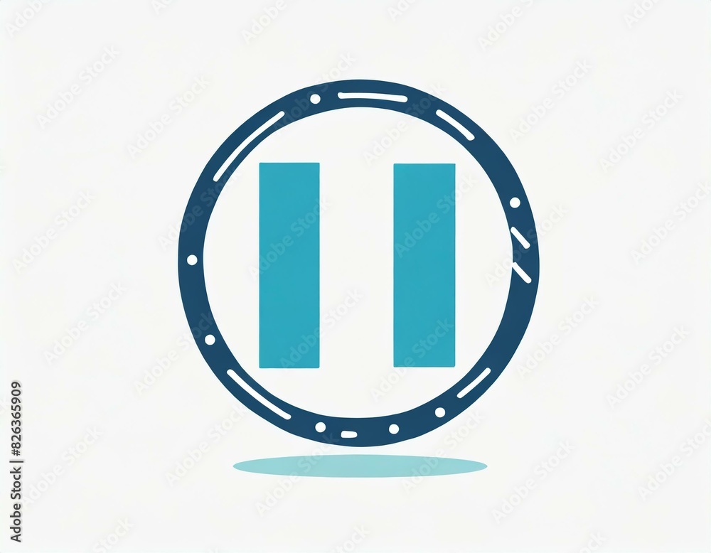 pause button vector icon on white background, logo audio video pause button vector icon on white background, logo audio video