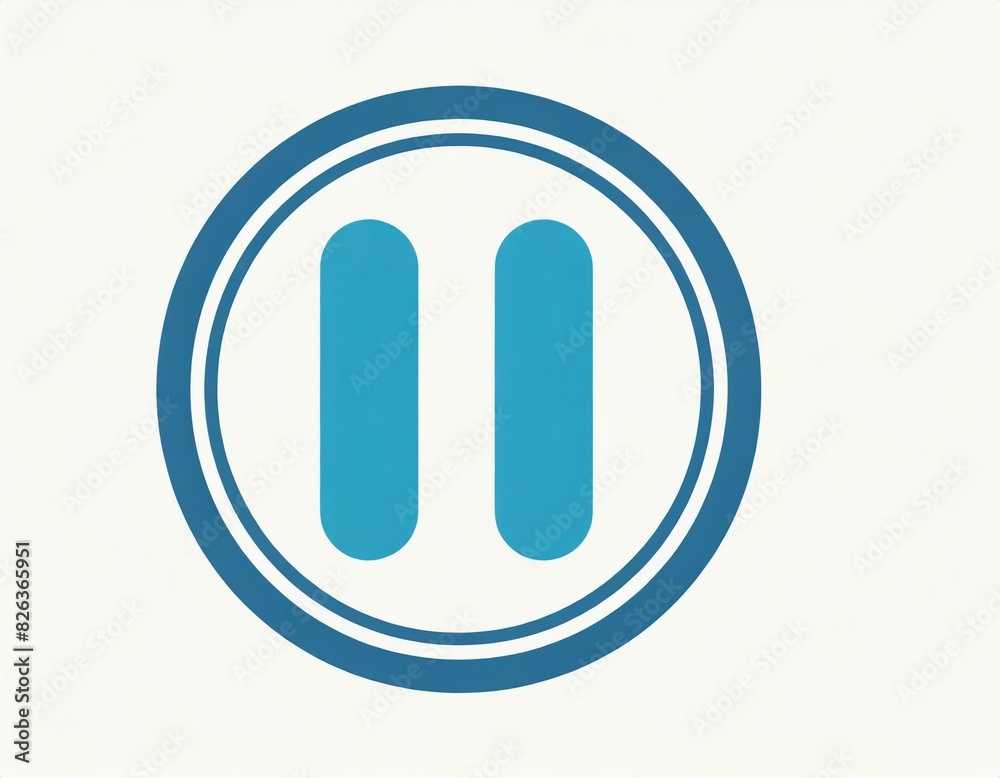 pause button vector icon on white background, logo audio video pause button vector icon on white background, logo audio video