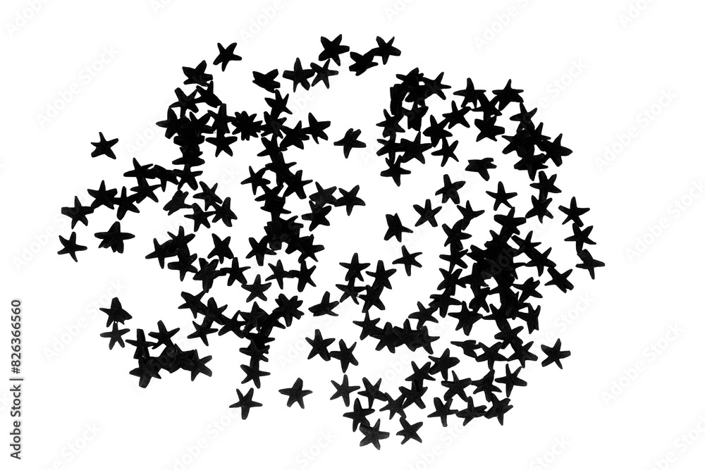 Black star pattern isolated on a transparent background Black star pattern isolated on a transparent background