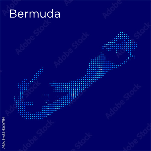 bermuda map with blue bg
