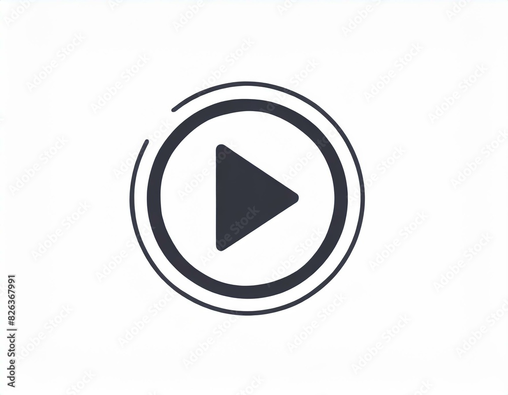 play button vector icon on white background, logo audio video play button vector icon on white background, logo audio video