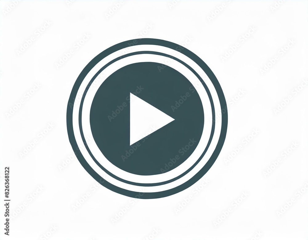play button vector icon on white background, logo audio video play button vector icon on white background, logo audio video