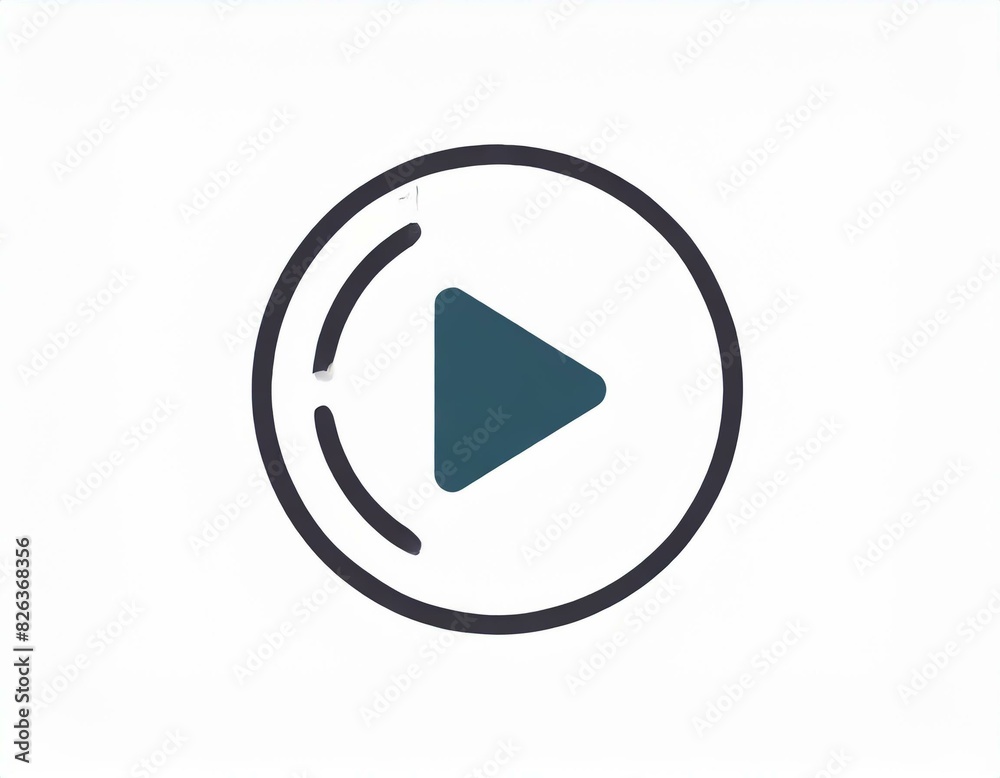 play button vector icon on white background, logo audio video play button vector icon on white background, logo audio video