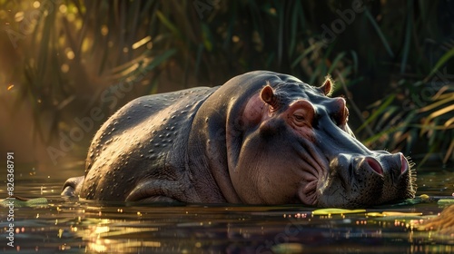 Hippo relaxing