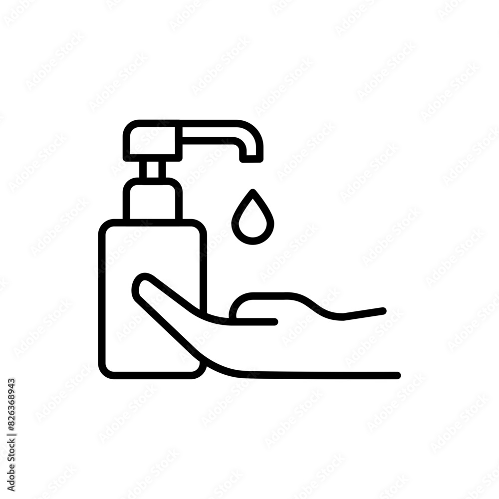 Liquid soap outline icons, minimalist vector illustration ,simple transparent graphic element .Isolated on white background Liquid soap outline icons, minimalist vector illustration ,simple transparent graphic element .Isolated on white background