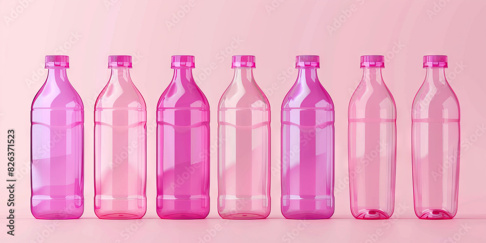 Rose Pink Plastic Bottles: Less common but used for some cosmetic and health products, rose pink bottles can be recycled into new Rose Pink Plastic Bottles: Less common but used for some cosmetic and health products, rose pink bottles can be recycled into new