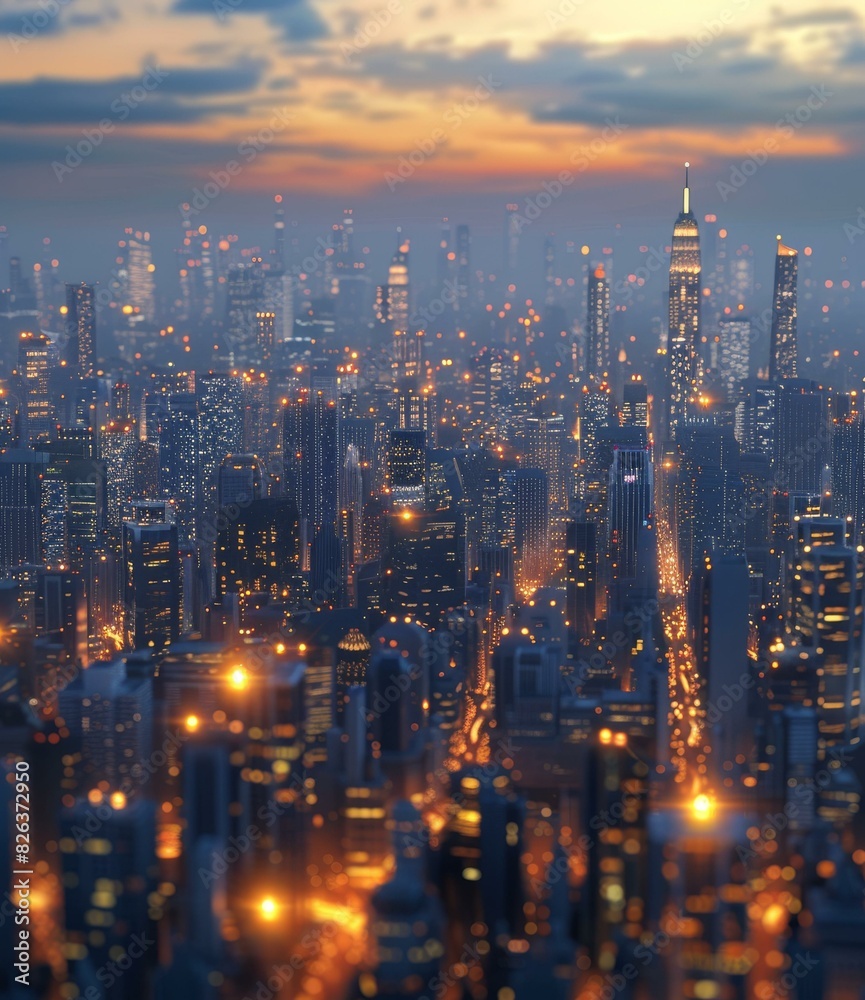 Fototapeta premium city lights at night