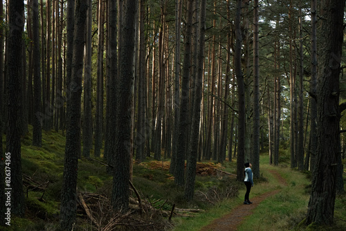 hiking in the Scottish Highlands, Cairngorms, Ballater, Scotland