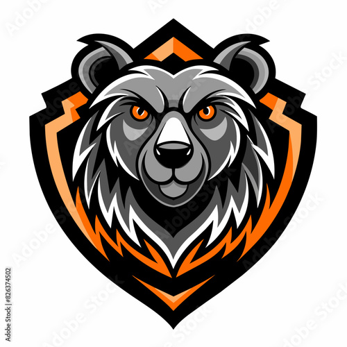 Elegant Bear Head Logo Design: Modern and Minimalist Animal Branding