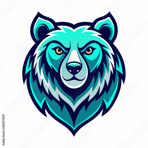 Elegant Bear Head Logo Design: Modern and Minimalist Animal Branding
