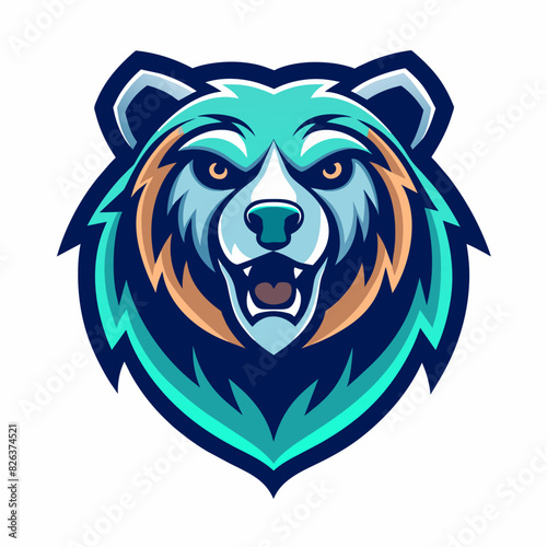 Elegant Bear Head Logo Design: Modern and Minimalist Animal Branding