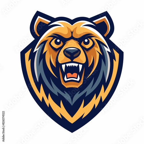 Elegant Bear Head Logo Design: Modern and Minimalist Animal Branding