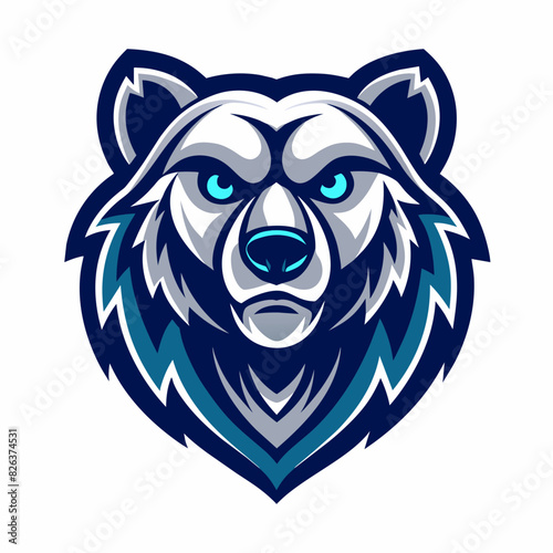 Elegant Bear Head Logo Design: Modern and Minimalist Animal Branding