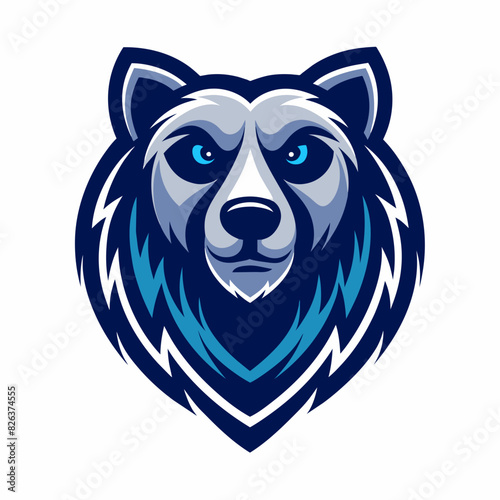 Elegant Bear Head Logo Design: Modern and Minimalist Animal Branding