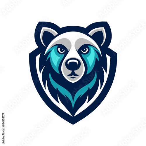 Elegant Bear Head Logo Design: Modern and Minimalist Animal Branding