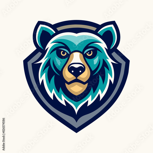 Elegant Bear Head Logo Design: Modern and Minimalist Animal Branding