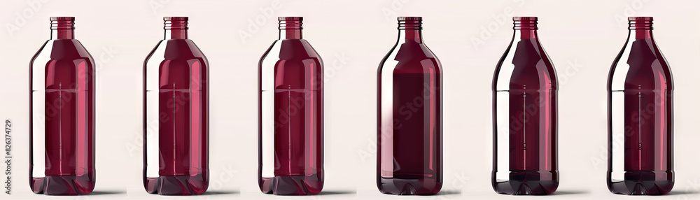 Maroon Plastic Bottles: Sometimes used for some food products and cosmetics, maroon bottles can be recycled into new Maroon Plastic Bottles: Sometimes used for some food products and cosmetics, maroon bottles can be recycled into new