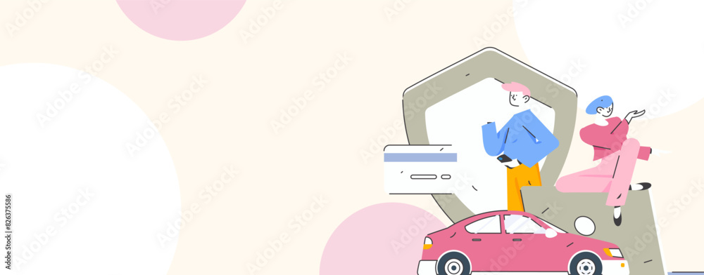Buy insurance for car flat character vector concept operation illustration
Buy insurance for car flat character vector concept operation illustration