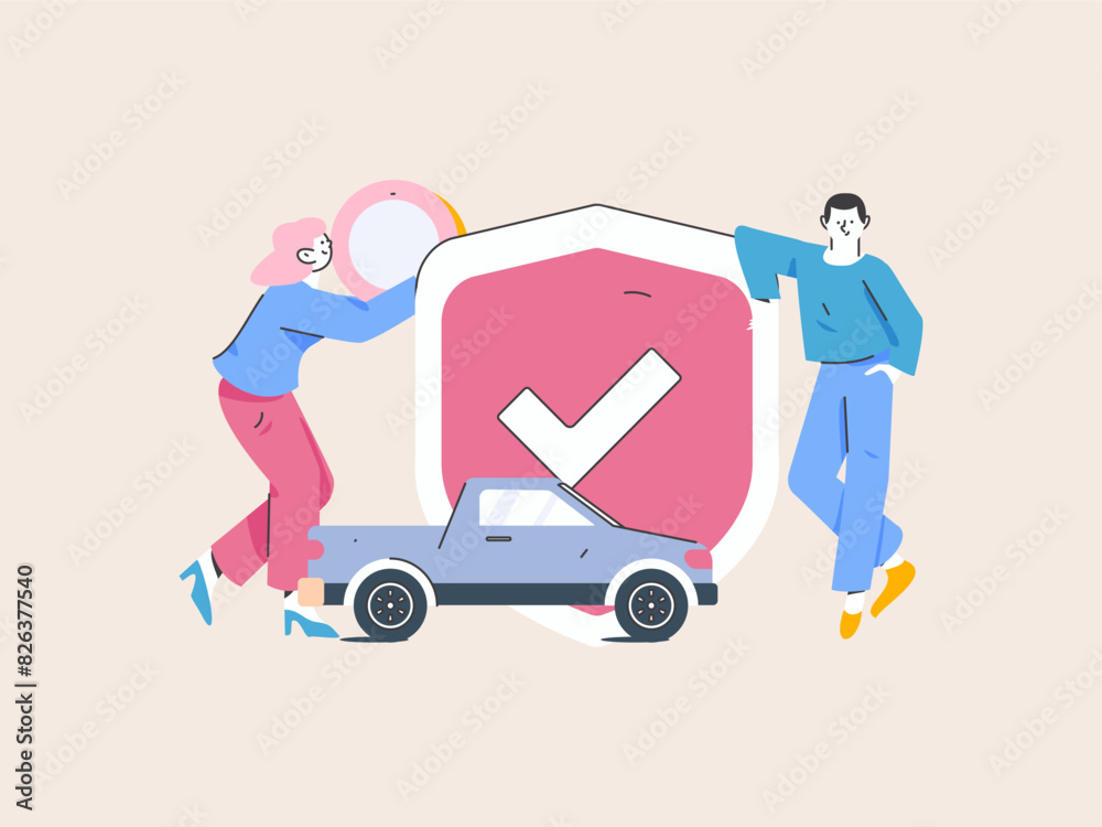 Buy insurance for car flat character vector concept operation illustration
Buy insurance for car flat character vector concept operation illustration