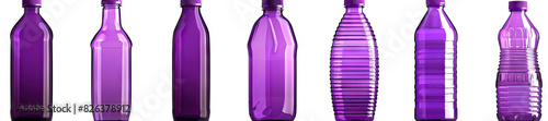 Purple Plastic Bottles: Less common but used for some personal care products and beverages, purple bottles can be recycled into new 