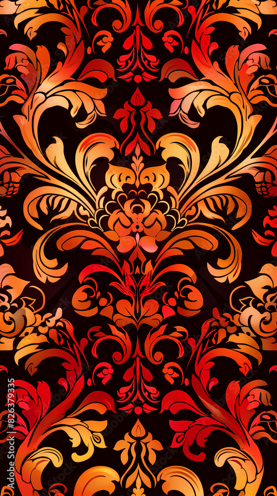 Damask pattern vector image Damask pattern vector image