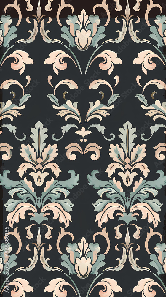 Damask pattern vector image Damask pattern vector image