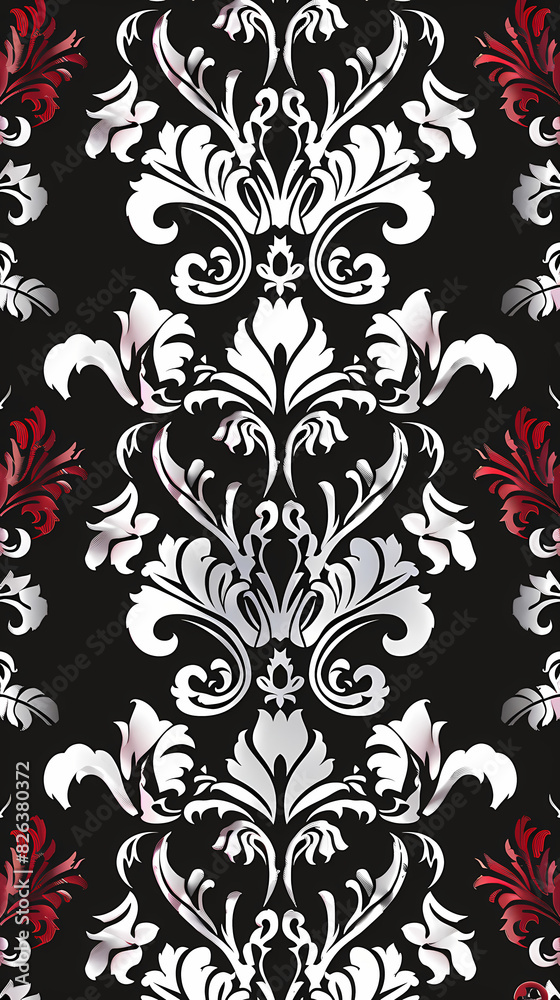 Damask pattern vector image