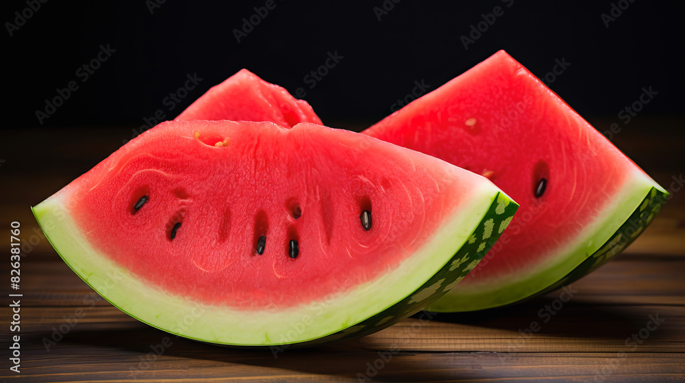 Juicy fresh piece of watermelon. Summer fruit. Juicy fresh piece of watermelon. Summer fruit.