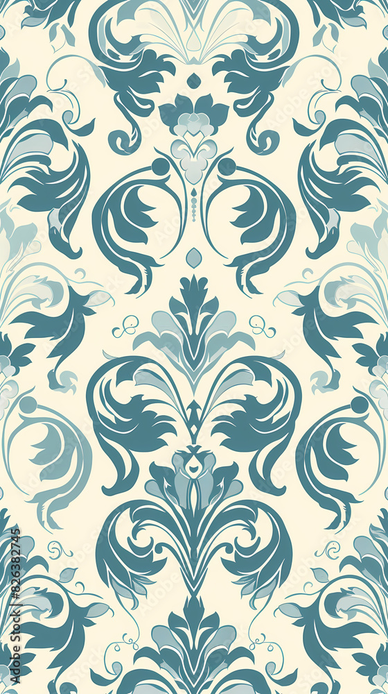 Damask pattern vector image Damask pattern vector image