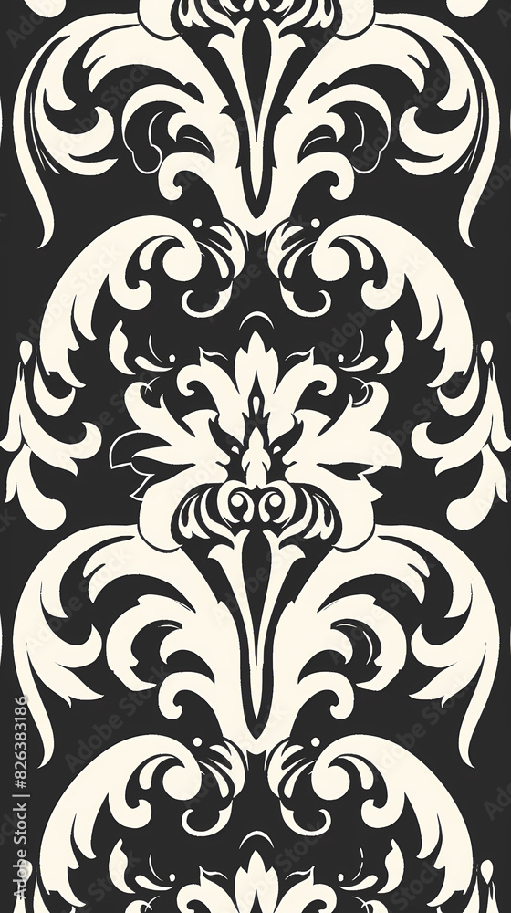 Damask pattern vector image Damask pattern vector image