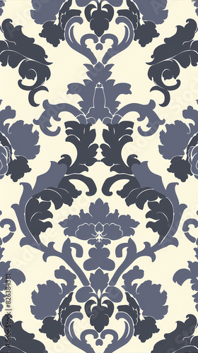 Damask pattern vector image