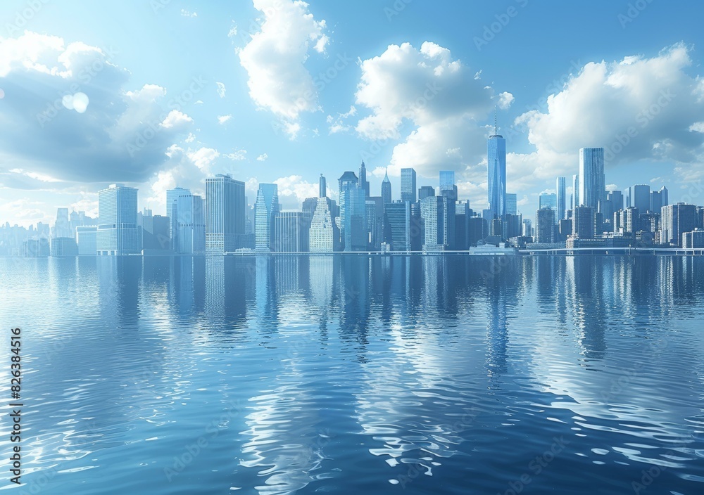 Fototapeta premium New York City skyline from the Hudson River