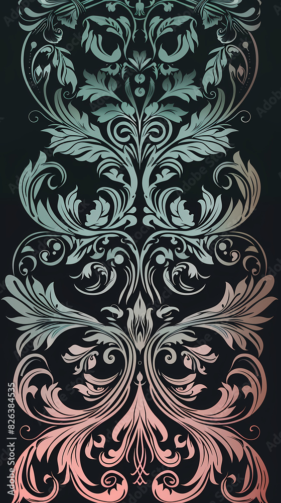 Damask pattern vector image