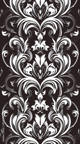 Damask pattern vector image