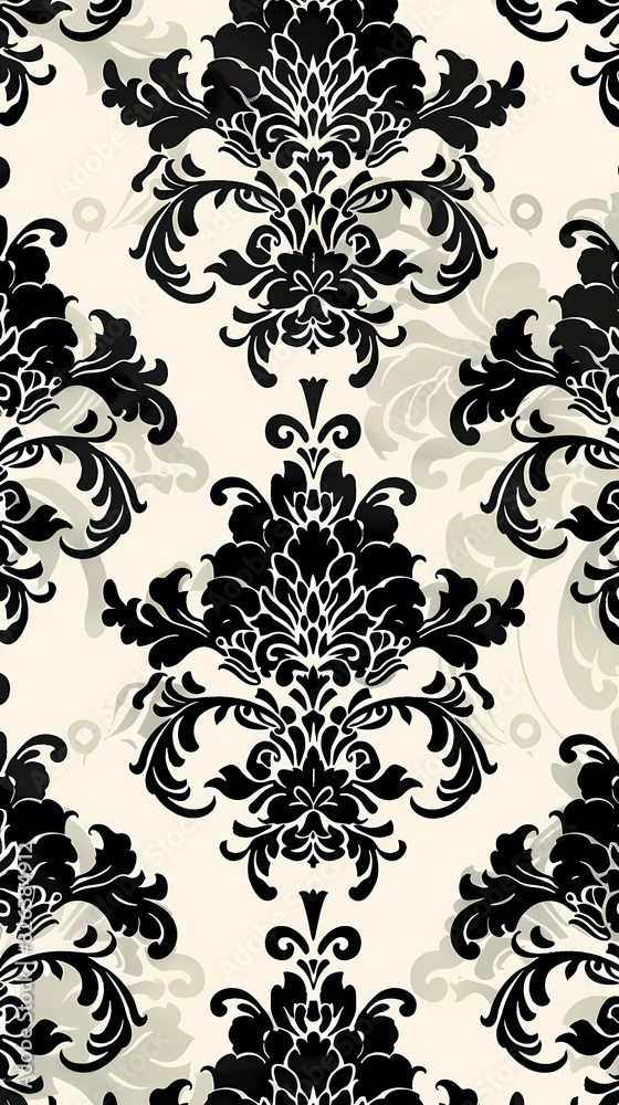 Fototapeta premium Damask pattern vector image