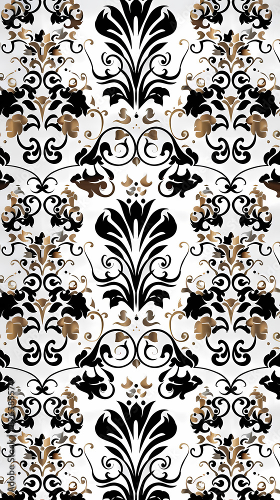 Damask pattern vector image Damask pattern vector image