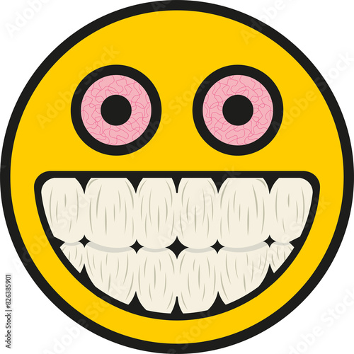 Creepy yellow smiley