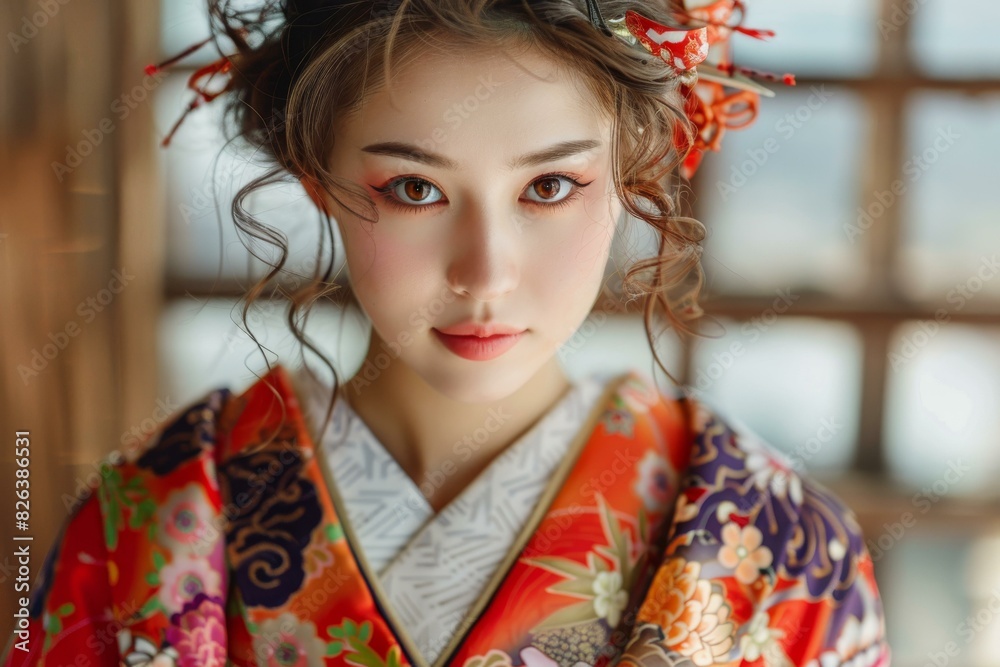 portrait of a beautiful asian woman in traditional japanese kimono portrait of a beautiful asian woman in traditional japanese kimono